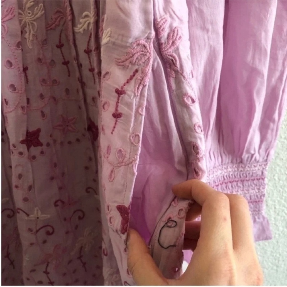 NWT LoveShackFancy Freja Mini Dress Lavender Fields - Picture 8 of 12